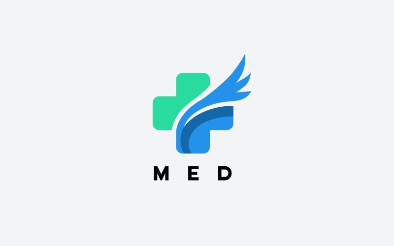 Modelo de logotipo da Medical Wings
