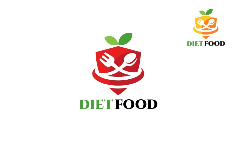 Modelo de logotipo para vegetais saudáveis