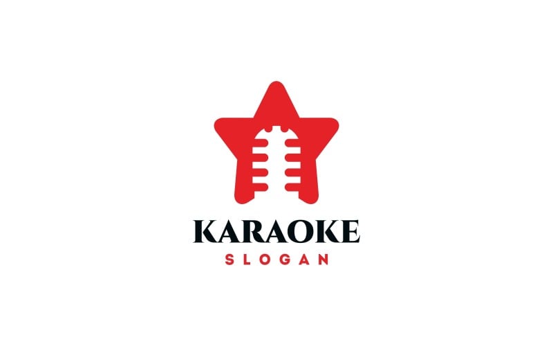 Plantilla de logotipo de Karaoke Star