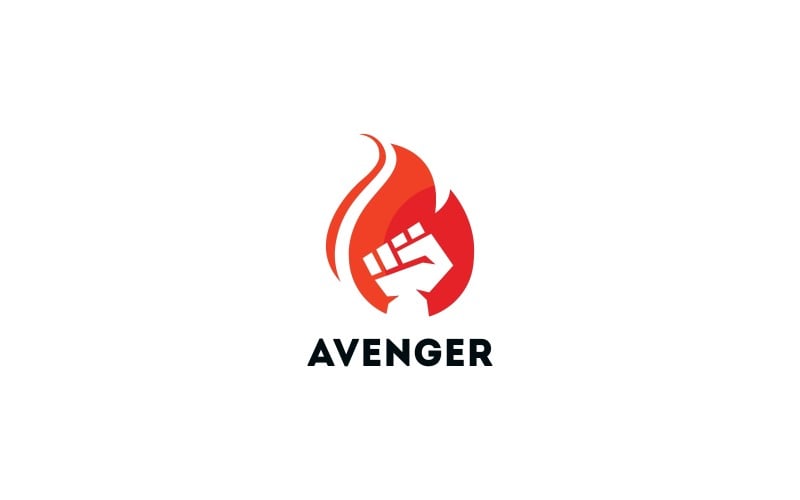 Plantilla de logotipo de mano de fuego
