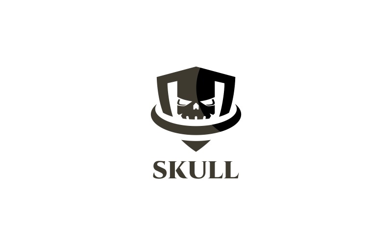 Download Шаблон логотипа "Skull Shield Logo Template" / Skull Shield Logo Template - Шаблон логотипа на тему графика airsoft gun,cool,death,fight,force,gun,gunplay,guns logo,human,humans,logo,rebel,shield,skull,skull logo,squad,vector,weapon,weapons