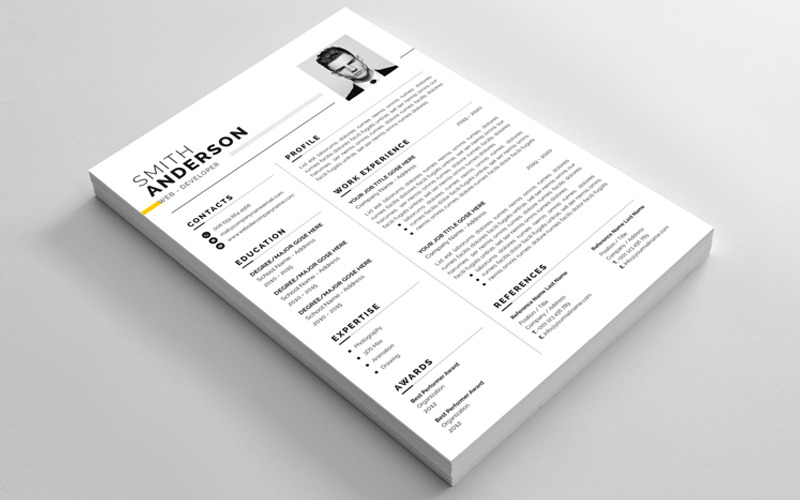 Modèle de CV de développeur Web