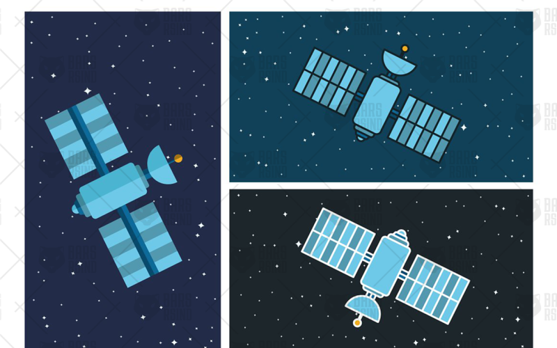Download Vector "Space Satellite - Vector Image" / Space Satellite - Vector Image - Vector на тему графика technology,satellite,space,illustration,communication,science,solar,icon,vector,dish,telecommunication,symbol,connection,transmission,wireless,surveillance,navigation,global,antenna,signal