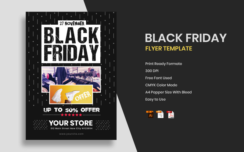 Download Иллюстрация "Black Friday - Illustration" / Black Friday - Illustration - Иллюстрация на тему графика friday,template,black,sale,market,clearance,banner,design,flier,background,concept,promotion,discount,price,illustration,poster,card,signs,layout,vector