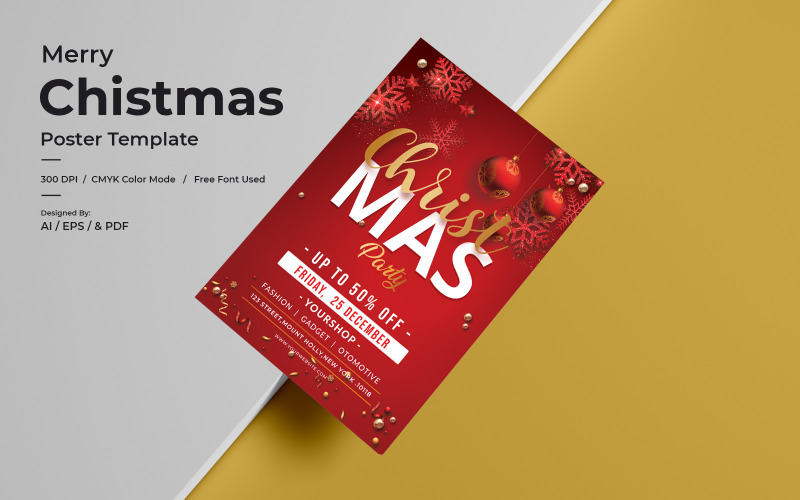 Download Иллюстрация "Christmas - Illustration" / Christmas - Illustration - Иллюстрация на тему графика christmas,flyer,poster,template,promotion,activities,celebration,promotions,templates,print,graphic,design,designs,graphics,party