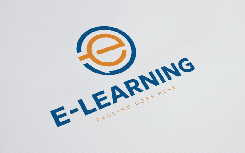 Download Шаблон логотипа "E-Learning Logo Template" / E-Learning Logo Template - Шаблон логотипа на тему графика logo,letter e,e letter,chat,bubble,education,circle,round,communication,speech,learn,learning,academy,chatting,university,technology,online,geometric,digital,development