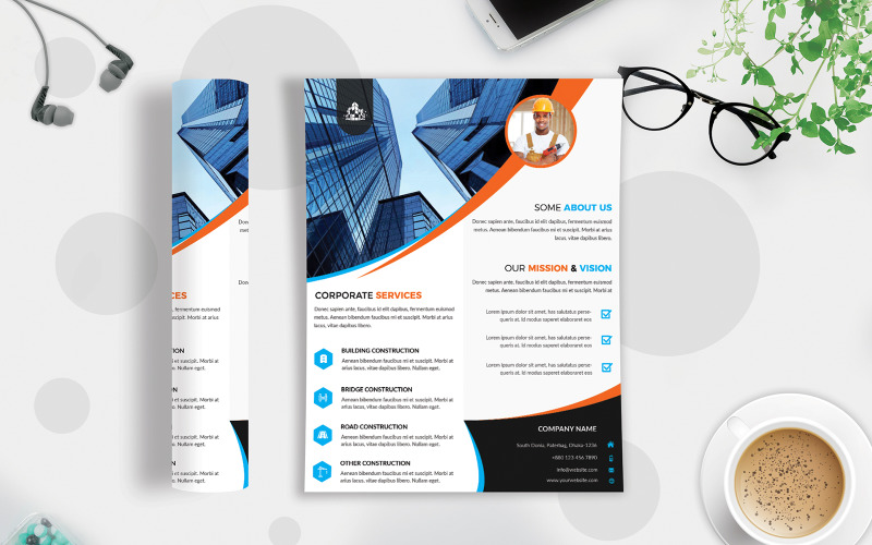 Download Фирменный стиль "Flyer Template - Corporate Identity Template" / Flyer Template - Corporate Identity Template - Фирменный стиль advertisement,agency flyer,agency publisher,business,clean design,corporate flyer,creative flyer,flyer template,illustrator flyer,marketing,multipurpose flyer,new company ad,orange,promotion 