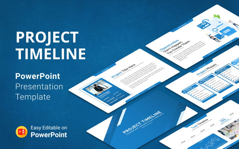 Projektzeitleiste Bericht Präsentation PowerPoint-Vorlage