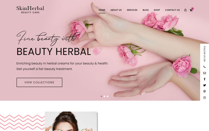 skinherbal beauty care wordpress тема