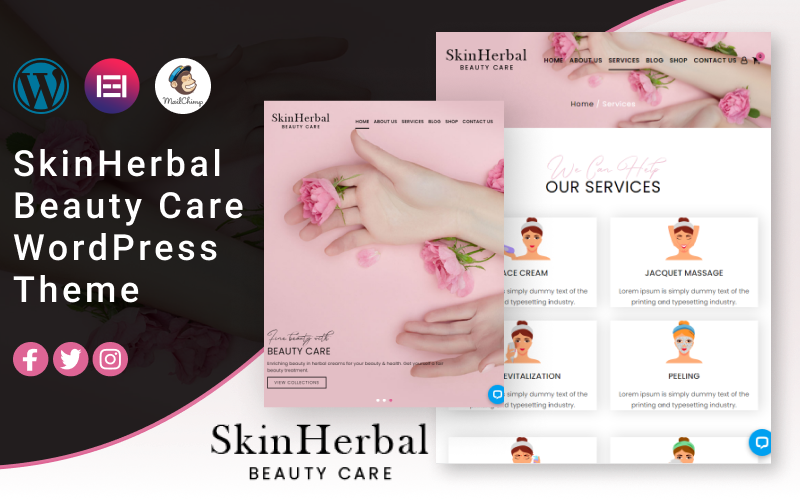 SkinHerbal szépségápolás WordPress téma