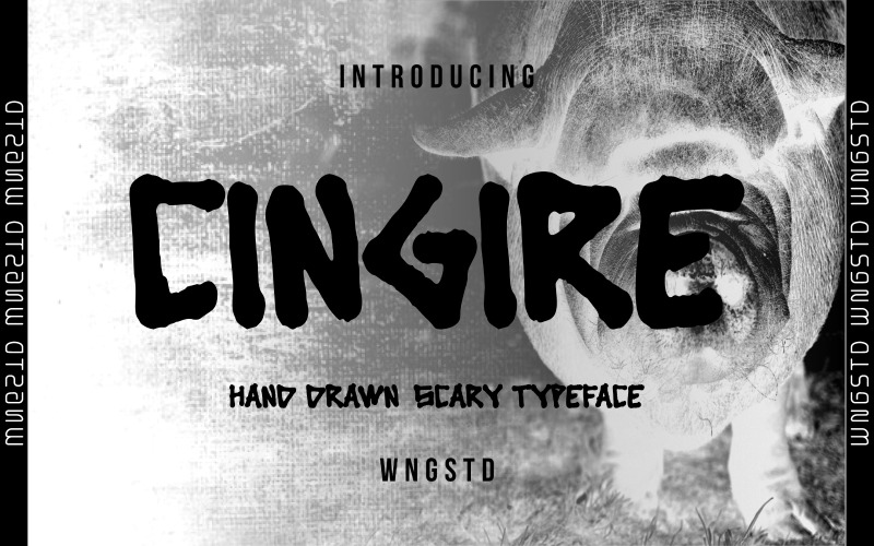Download Шрифт "Cingire - Hand Drawn Scary Typeface Font" / Cingire - Hand Drawn Scary Typeface Font - Шрифт на тему графика scary font,halloween font,christmast font,retro font,font,typeface,vintage,hand drawn,authentic,craftsman,adventure,venture,handstyle,old,craft,scary party,blood,vampire,rough,bat