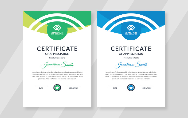 Download Шаблон сертификата "Jonathon Smith Certificate Template" / Jonathon Smith Certificate Template - Шаблон сертификата на тему графика brochure,flyer,poster,business,abstract,template,blue,magazine,award,typography,layout,marketing,certificate template,idea,leaflet,certificate,presentation,graphic,minimal,elegant