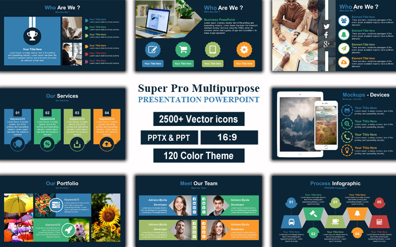 Modèle PowerPoint de présentation polyvalente Super Pro