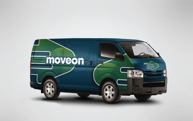 Modelo de logotipo da Moveon
