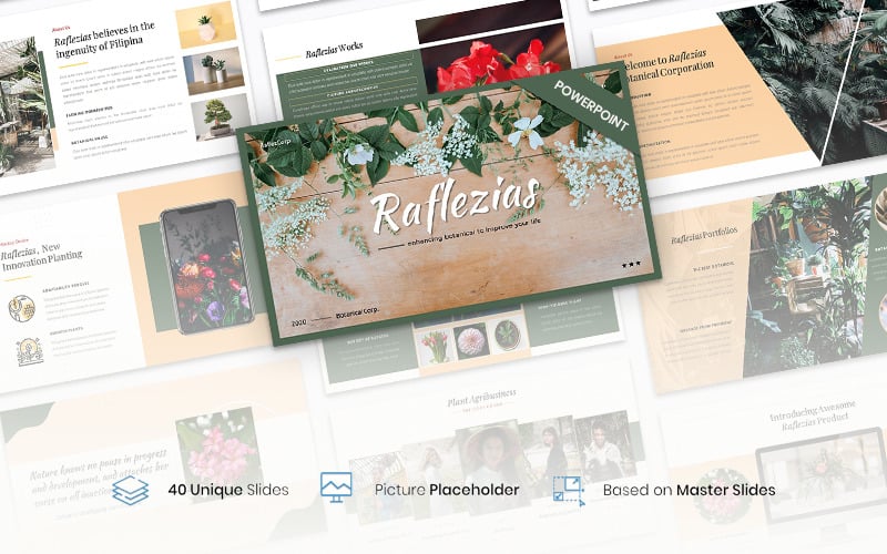 Raflezias – Yaratıcı İş PowerPoint şablonu