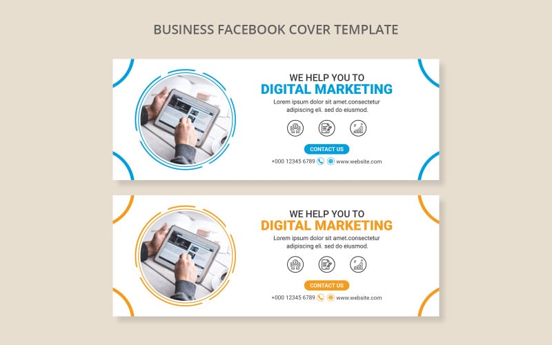 Szablon banera marketingu cyfrowego dla mediów społecznościowych
