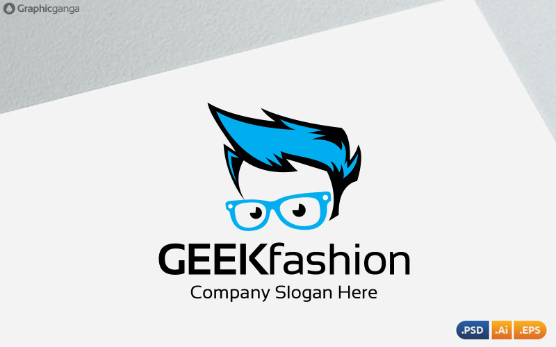 Download Шаблон логотипа "Geek Fashion Logo Template" / Geek Fashion Logo Template - Шаблон логотипа на тему графика blog,boy,brand,branding,business,code,company,creative,creativity,design,different,enthusiast,geek,hair style,hairstyle,identity,learning,logo,logotype,media