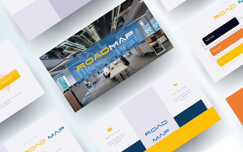 Kostenlose Roadmap PowerPoint-Vorlage