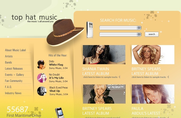 Music Portal Website Template Templatemonster