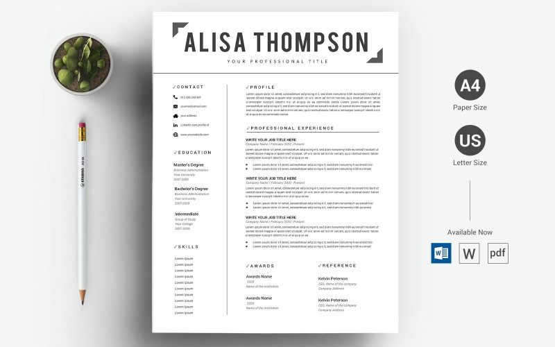 Alisa Thompson-简历和简历模板