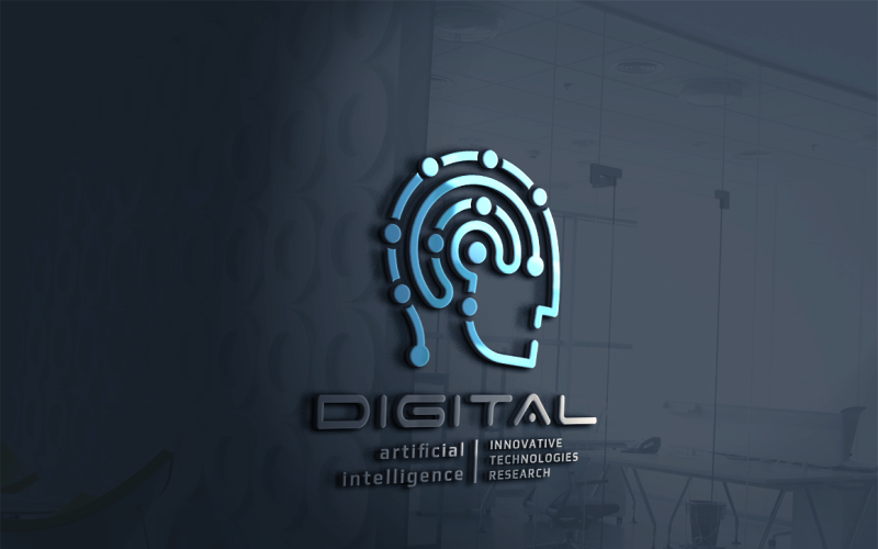 Download Шаблон логотипа "Digital Human Logo Template" / Digital Human Logo Template - Шаблон логотипа на тему графика brain,business,communication,concept,cortex,entertainment,flash,gaming,head,health,idea,intelligence,knowledge,media,medical,medicine,mind,network,reality,realty