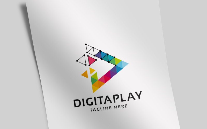 Download Шаблон логотипа "Digital Media Play Logo Template" / Digital Media Play Logo Template - Шаблон логотипа на тему графика agency,app,application,apps,brand,branding,business,channel,company,entertainment,identity,it,mobile,movie,network,on,play,player,powerpoint,print ready
