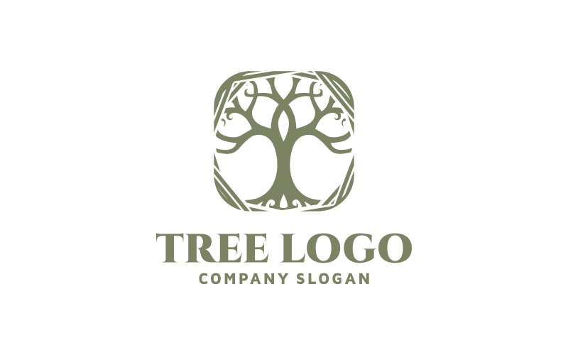 Eski Ağaç Logo Şablonu