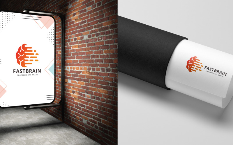 Download Шаблон логотипа "Fast Brain Logo Template" / Fast Brain Logo Template - Шаблон логотипа на тему графика brain,brainstorm,bright,communication,concept,cortex,education,flash,gaming,head,health,idea,intelligence,knowledge,media,medical,medicine,mind,network,reality