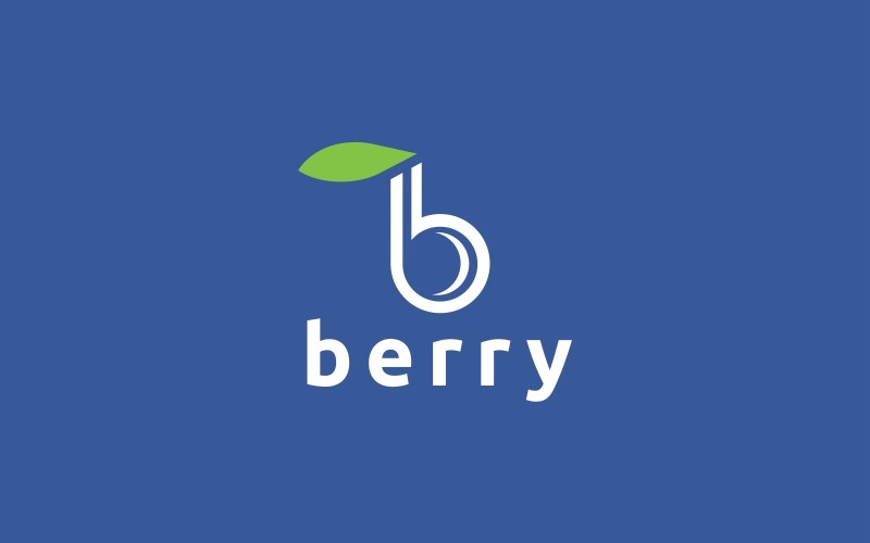 Download Шаблон логотипа "Letter b Berry Logo Template" / Letter b Berry Logo Template - Шаблон логотипа на тему графика letter b,b logo,berries,berry,bold,brand,branding,clean,clear,computer,data,digital,fruit,health,healthy,identity,image,it,leaf,leaves