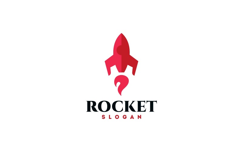 Modèle de logo de fusée