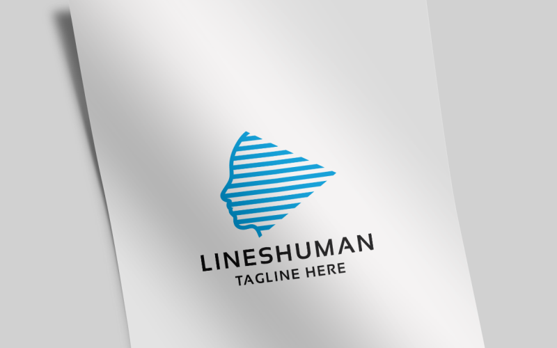 Шаблон логотипа человека линии