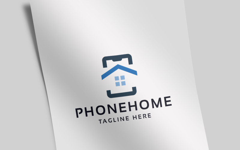 Шаблон логотипа дома телефона