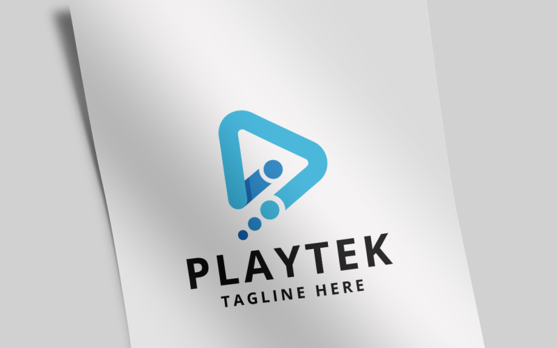 Шаблон логотипа Play Technology