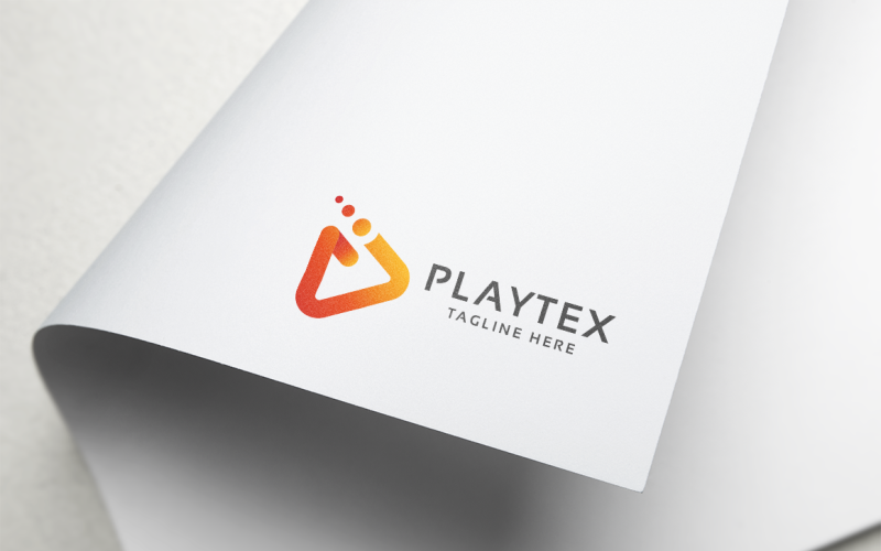 Шаблон логотипа технологии Pixel Play