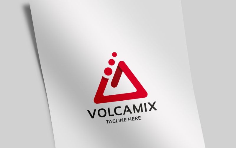 Шаблон логотипа Volcamix Letter V