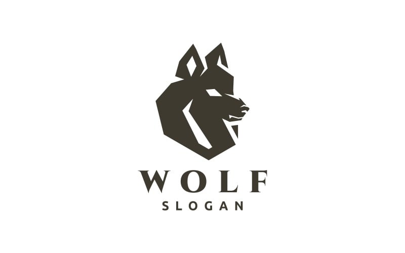 Шаблон логотипа волк