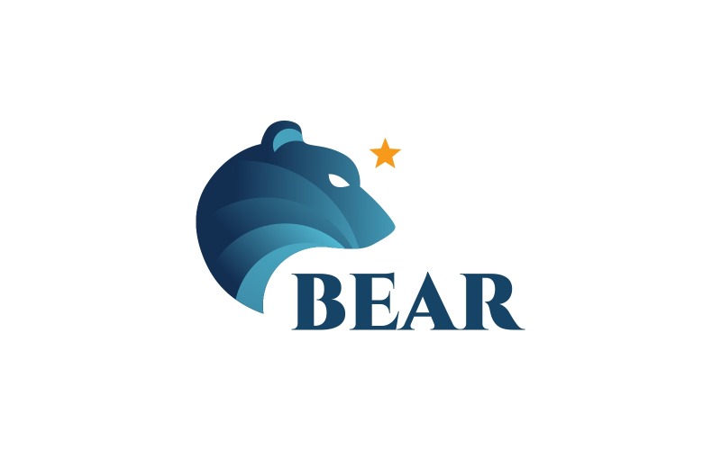 Ведмідь логотип шаблон