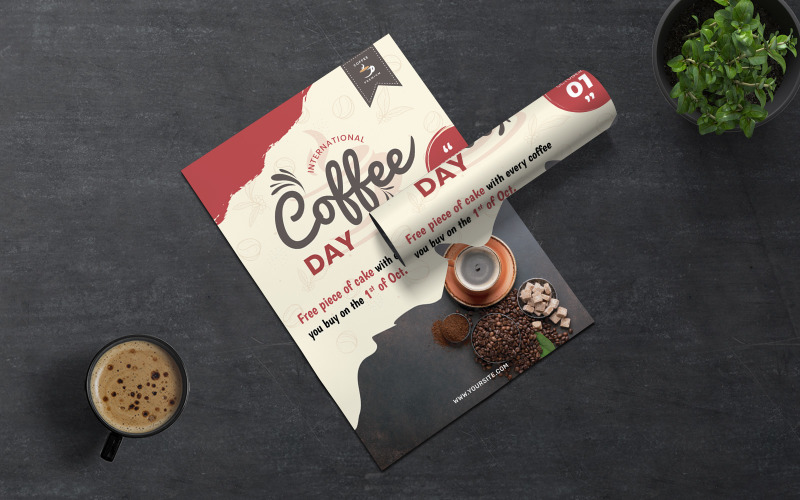 International Coffee Day Poster Corporate Identity Template