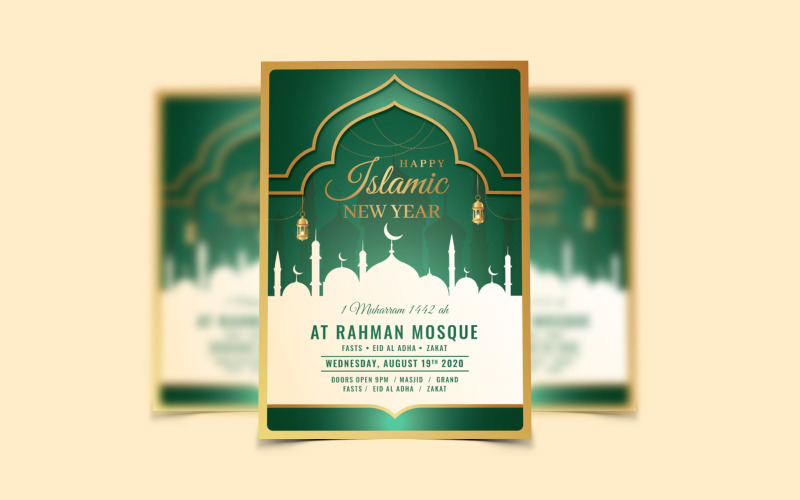 Download Фирменный стиль "Islamic New Year - Corporate Identity Template" / Islamic New Year - Corporate Identity Template - Фирменный стиль на тему графика islamic,new,year,flyer,template,promotion,promotions,celebration,celebrations,arabic,hijri,muharram,month,islam,print