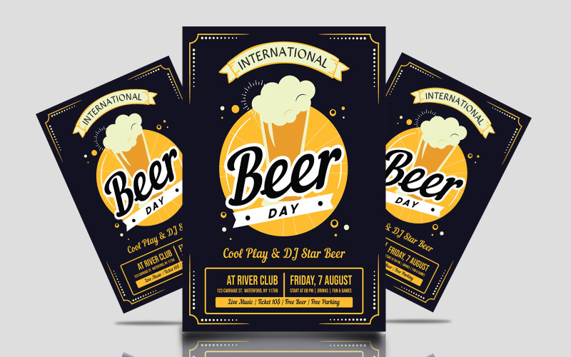 Journée internationale de la bière - Modèle d'identité d'entreprise