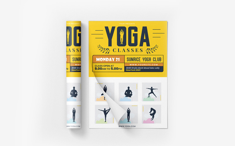 Download Фирменный стиль "Yoga Class - Corporate Identity Template" / Yoga Class - Corporate Identity Template - Фирменный стиль на тему графика yoga,class,flyer,template,promotion,promotions,teacher,teaching,classes,health,celebration,day,business,print,poster