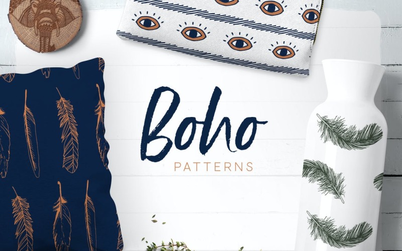 Boho samling mönster