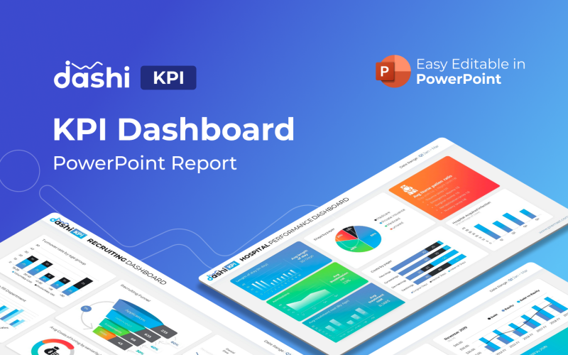 大石KPI –仪表板报告演示PowerPoint模板