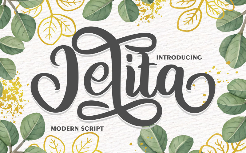 Jelita | Modernt kursivt teckensnitt
