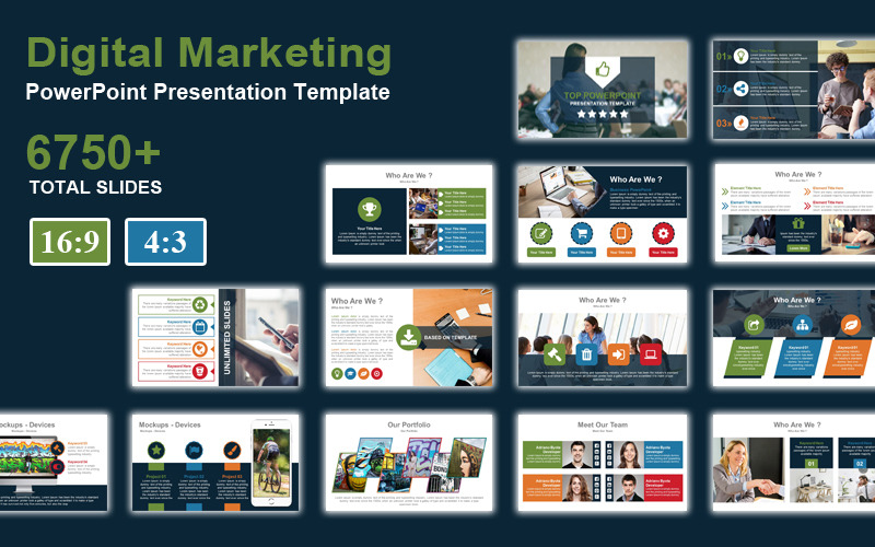 Modèle de présentation PowerPoint de marketing numérique