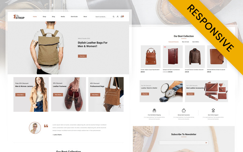 Leather Fashion Store WooCommerce Theme