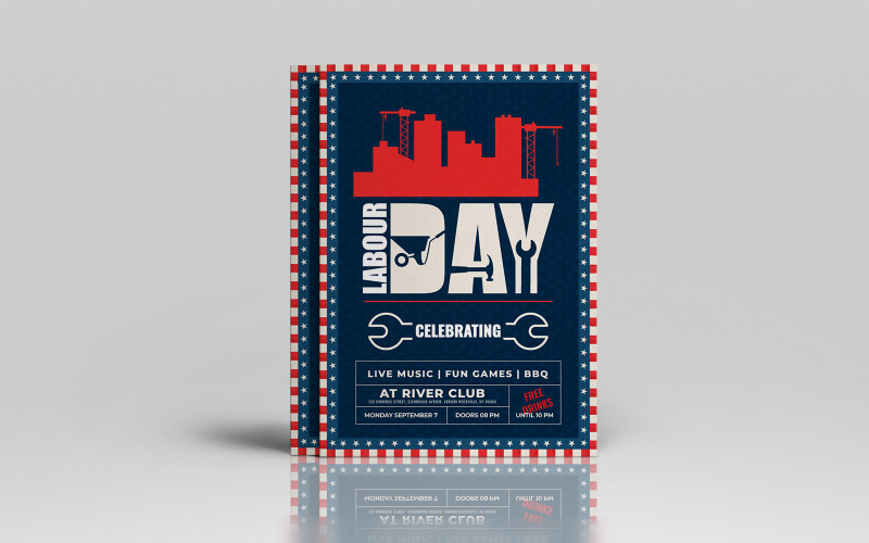 Download Фирменный стиль "USA Labour Day - Corporate Identity Template" / USA Labour Day - Corporate Identity Template - Фирменный стиль на тему графика usa,labour,day,flyer,template,promotion,promotions,celebration,celebrations,offer,templates,print,business,poster,creative