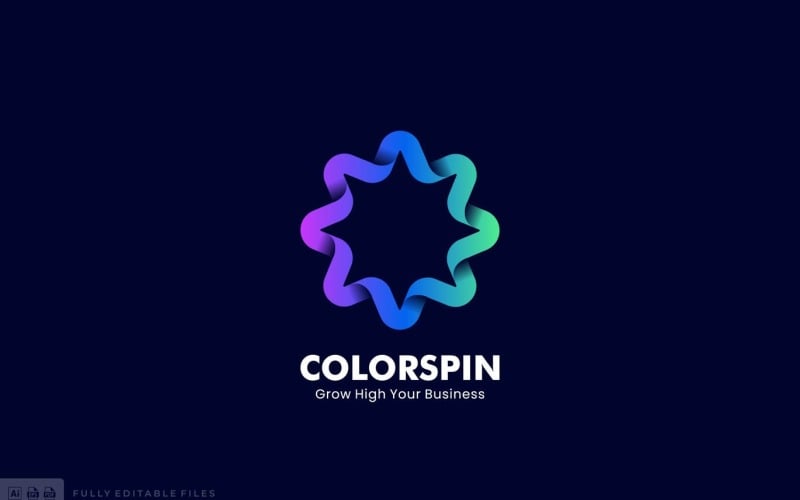 Download Шаблон логотипа "Color Spin Logo Template" / Color Spin Logo Template - Шаблон логотипа на тему графика colorful,logo,spin
