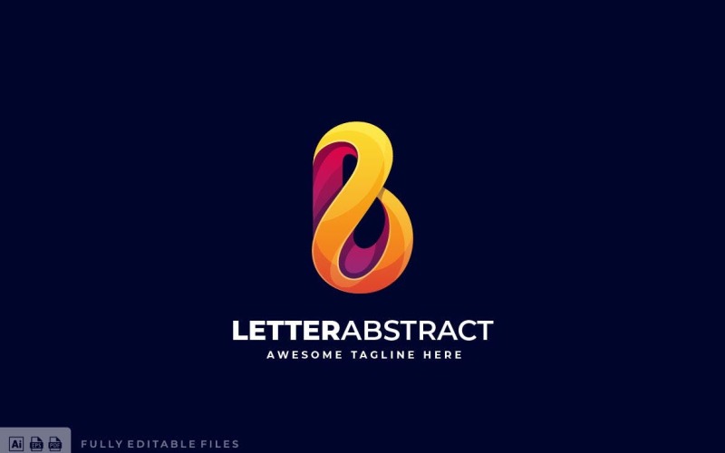 Dopis abstraktní barevné logo šablona
