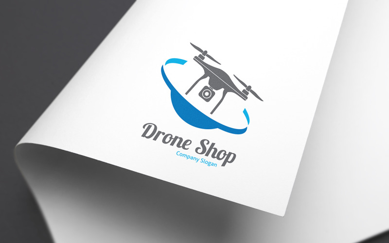 Download Шаблон логотипа "Drone Shop Logo Template" / Drone Shop Logo Template - Шаблон логотипа на тему графика air,airplane,brand,camera,company,controllable,drone,drone logo,film,flight,fly,game,hobby,logo,movie,robot,silhouette,sky,template,toy